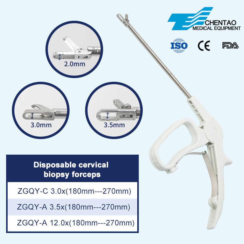Disposable cervical biopsy forceps